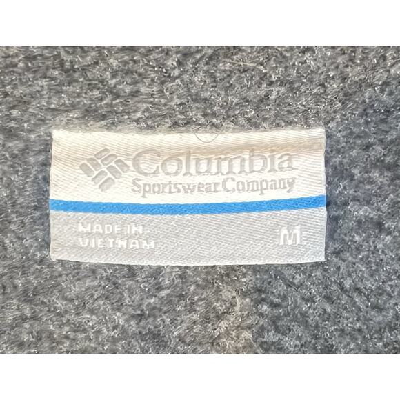 Columbia Fleece Sleeveless Vest Grey Full Zip Pockets Women's Size Medium EUC - Picture 3 of 3